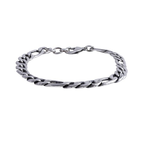 Bransoletka figaro 21 cm (B22/MEN/35/1AG CZ)