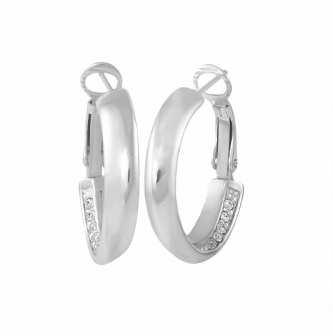 Kolczyki koła z kryształkami na boku z kolekcji Classic (P14638AG) Kolczyki koła z kryształkami na boku z kolekcji Classic (P14638AG)