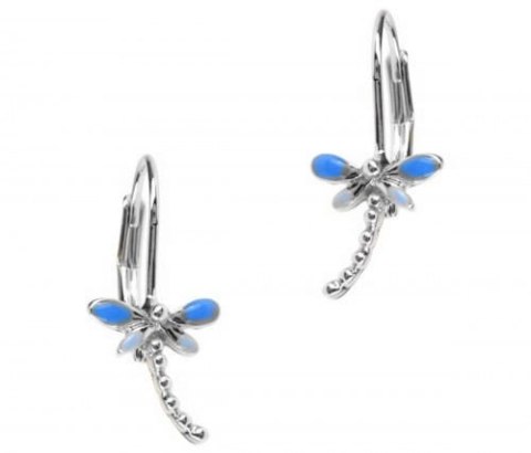 Kolczyki niebieskie ważki (P13274AG-E206) Kolczyki niebieskie ważki (P13274AG-E206)