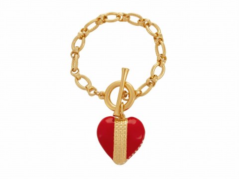 Bransoletka z czerwonym sercem z kryształkami z kolekcji Heart Harmony (B23/ZIM/96/4AU) Bransoletka z czerwonym sercem z kryształkami z kolekcji Heart Harmony (B23/ZIM/96/4AU)