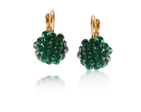 Kolczyki z kryształkami Preciosa (P8126AU-EMERALD) Kolczyki z kryształkami Preciosa (P8126AU-EMERALD)