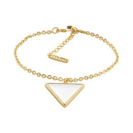 Bransoletka z białą, trójkątną zawieszką by Klaudia Nieścior (B25/KN/06/1AU)