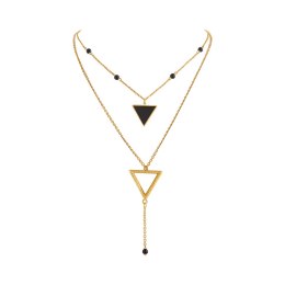 Warstwowy naszyjnik z onyksami by Klaudia Nieścior (C25/KN/05/2AU)