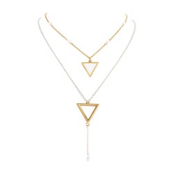 Warstwowy, srebrno złoty naszyjnik z agatami by Klaudia Nieścior (C25/KN/05/1AU-AG)